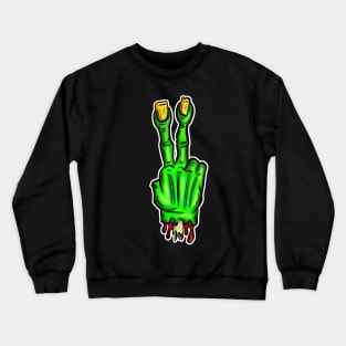Zombie Two Finger Salute Crewneck Sweatshirt